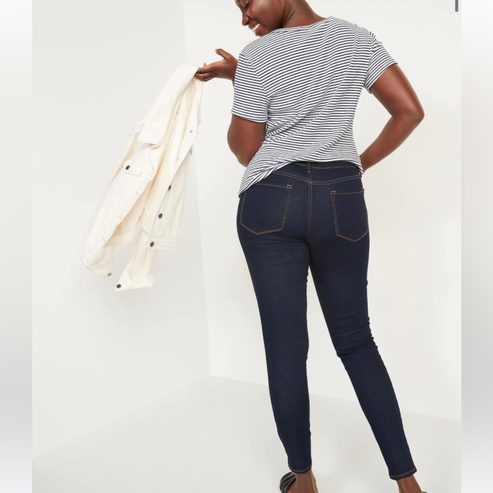 Old Navy Original Skinny Dark Jeans Size 12 Long - Picture 2 of 9